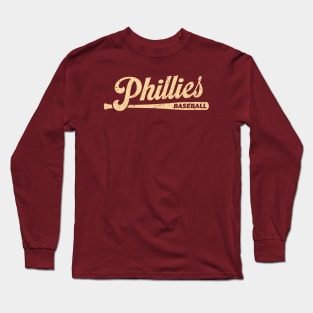 Vintage Phillies Baseball Bat Long Sleeve T-Shirt